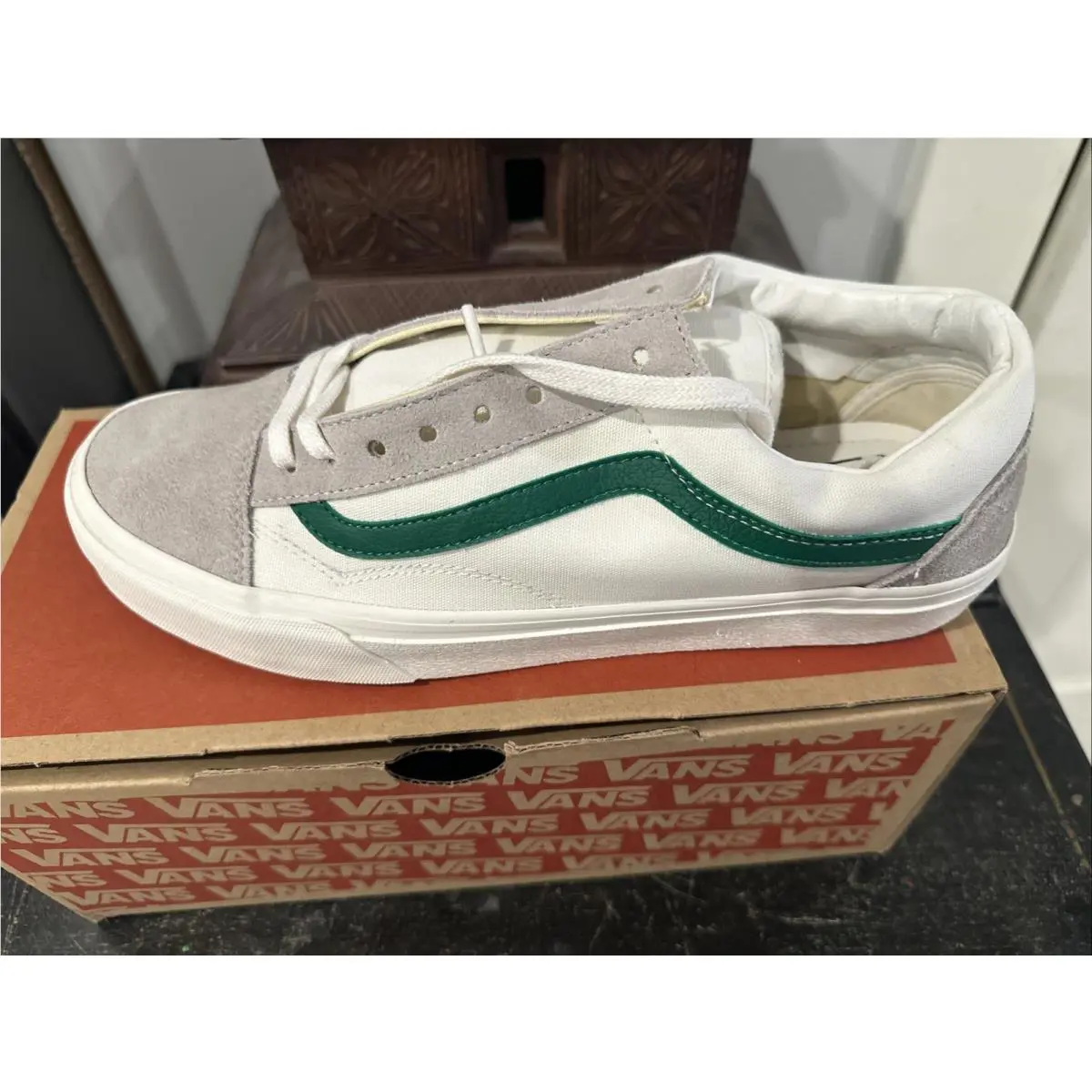 Vans shoes - VANS Style 36 - Style - VN0A3DZ3RFX - Ivory / Green 4