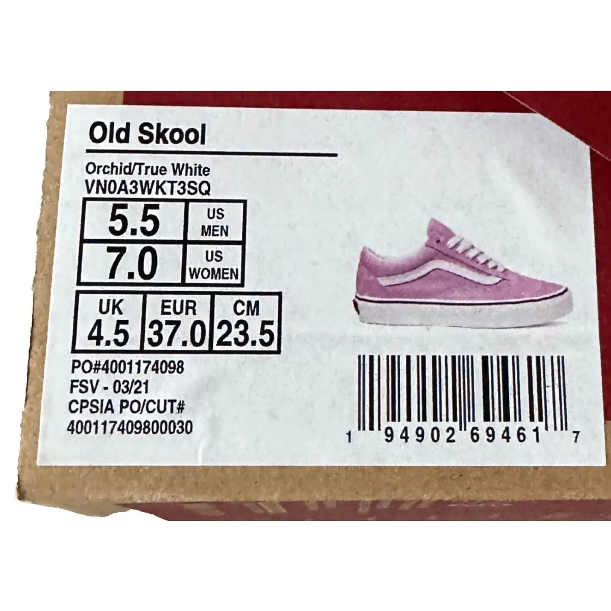 Vans shoes - VANS Old Skool - Old Skool - VN0A3WKT3SQ - Orchid (UPC: 194902694617) 5