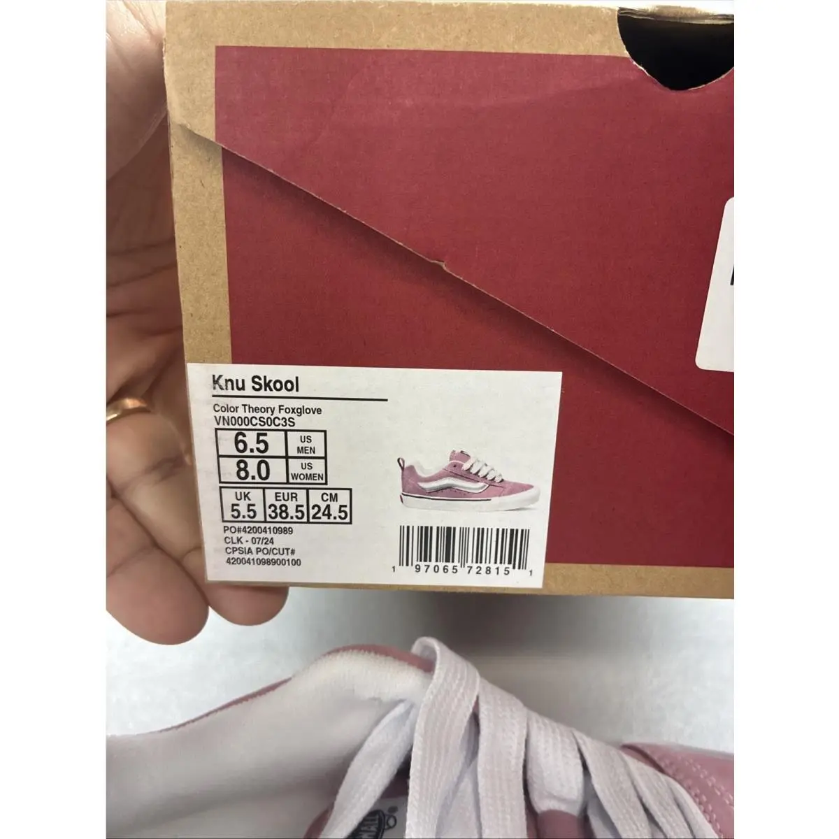 Vans shoes - VANS Knu-Skool - VN000CS0C3S - Pink 4