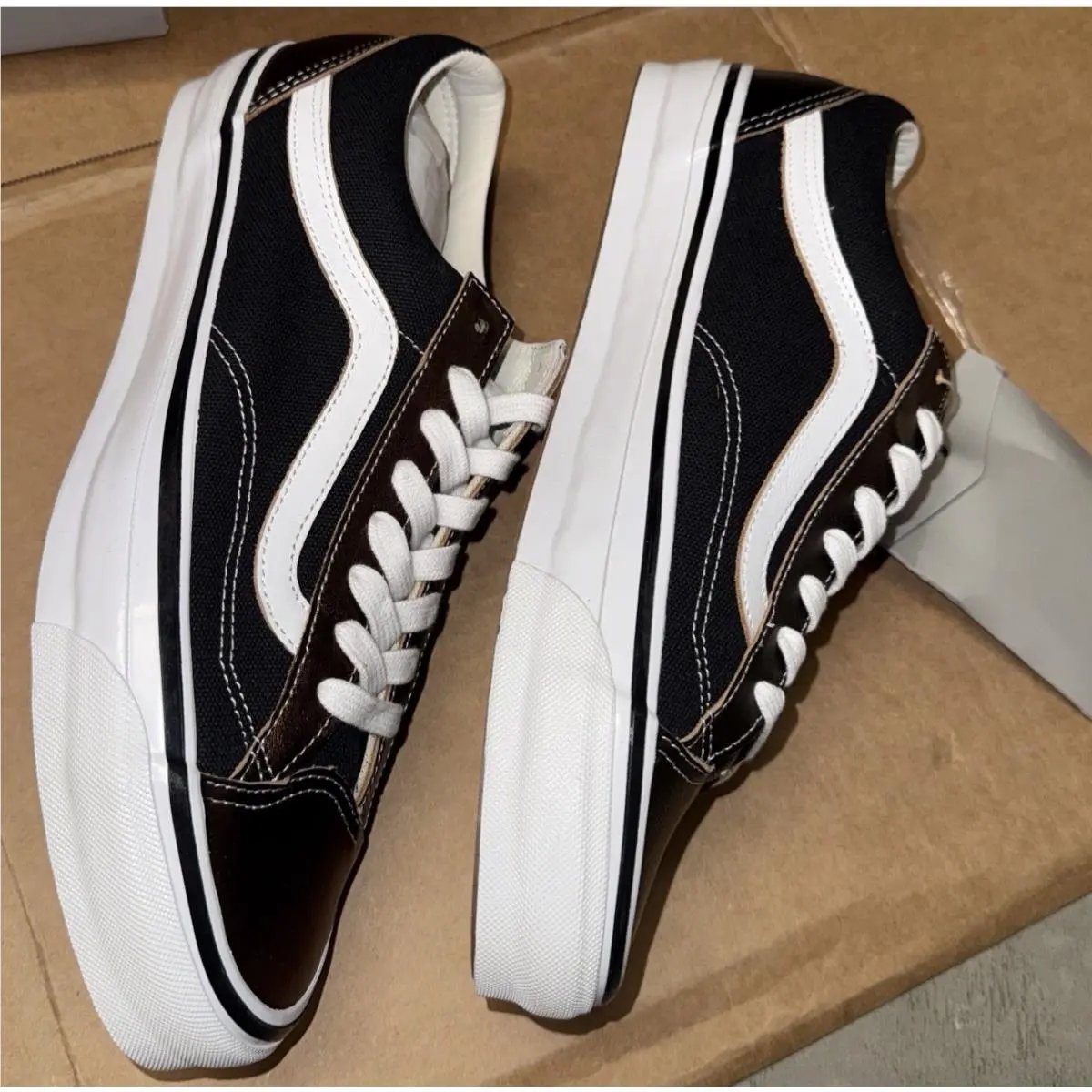Vans shoes - Old Skool 36 Vibram - Old Skool Vibram - VN000D2GBA2 - Black/white/brown 2