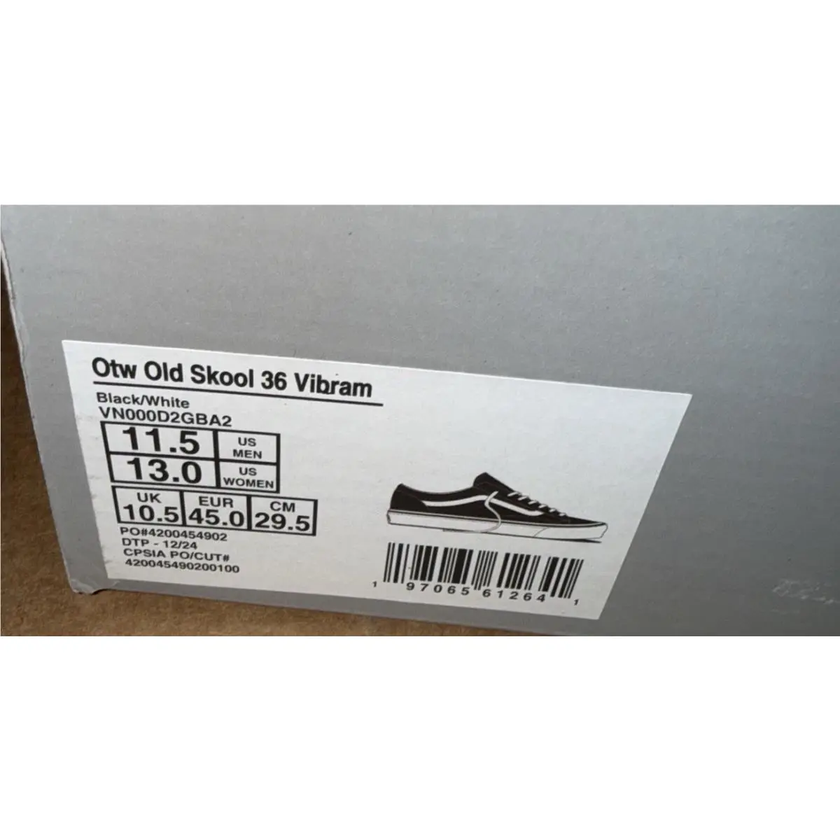 Vans shoes - Old Skool 36 Vibram - Old Skool Vibram - VN000D2GBA2 - Black/white/brown 5