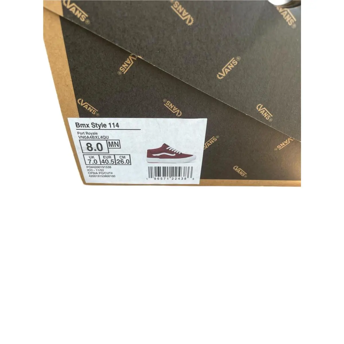 Vans shoes - BMX Style 114 - BMX Style - VN0A4BXL4QU - Red (UPC: 196571224386) 8