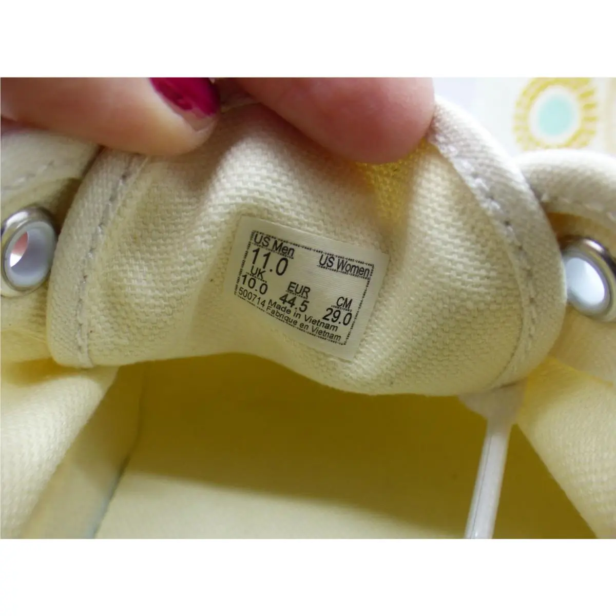 Vans shoes - Light Yellow/ multi (UPC: 196015450012) 3