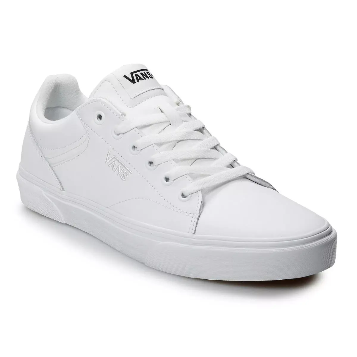 Vans Seldan Low Top Lace Up Sneakers Shoes Tumble White Men`s Size US 10 - White