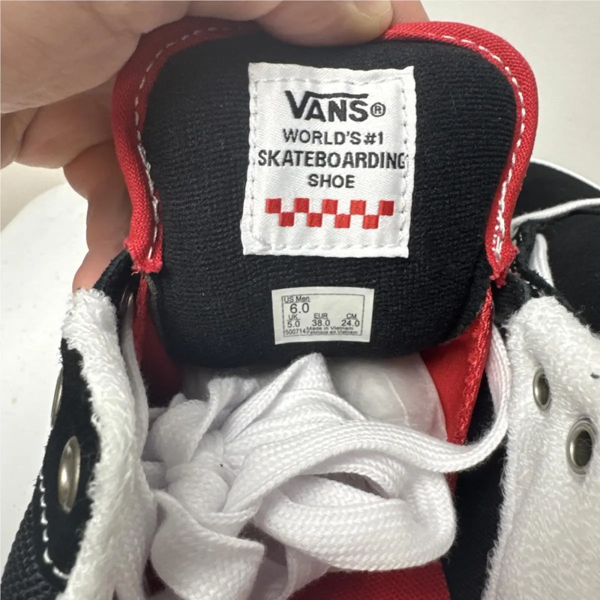 Vans shoes - VANS Old Skool - Old Skool - VN000D5RBA2 - Black / White / Red (UPC: 0197643279631) 8