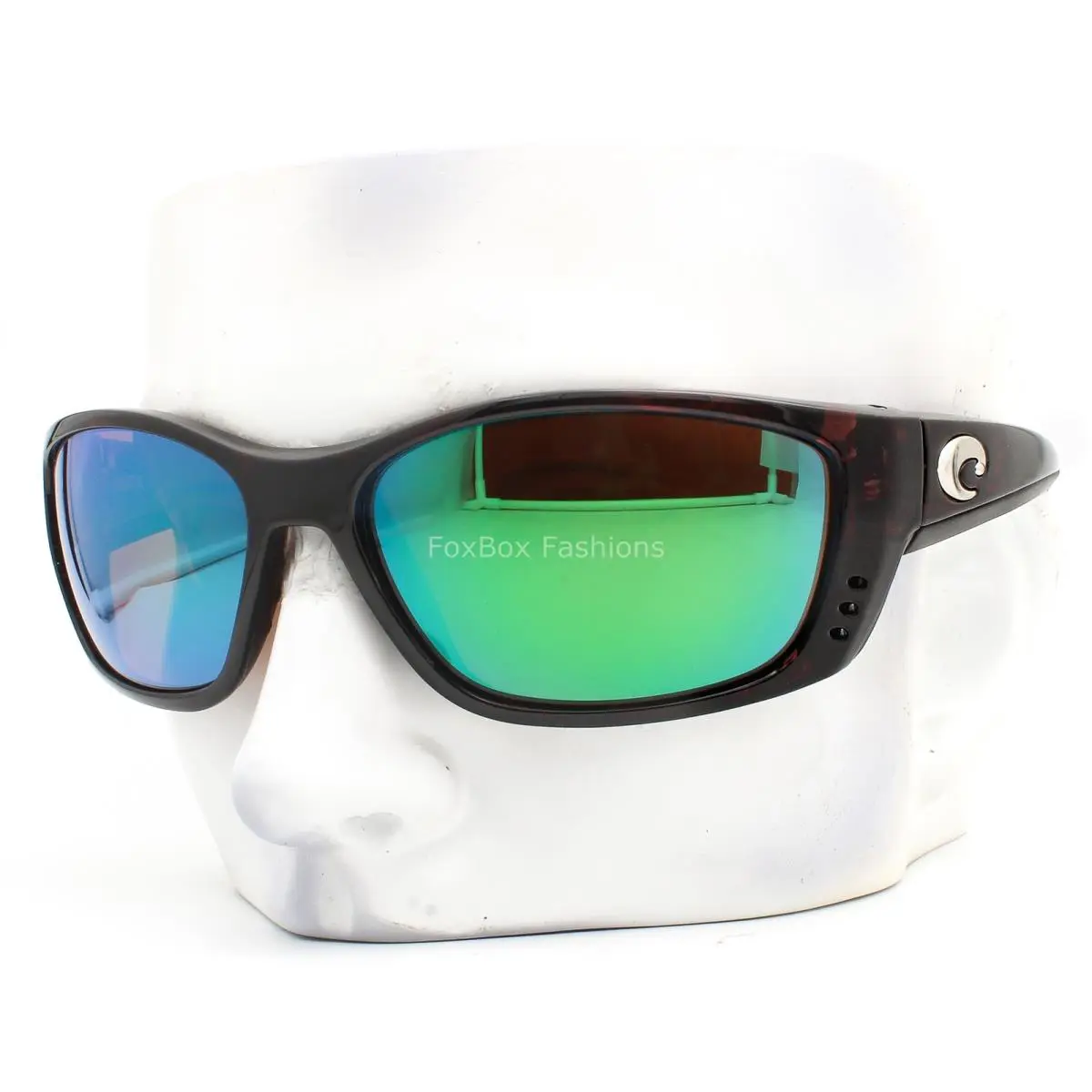 Costa Del Mar Fisch Sunglasses Brown Havana Green Polarized Glass 580G W/case