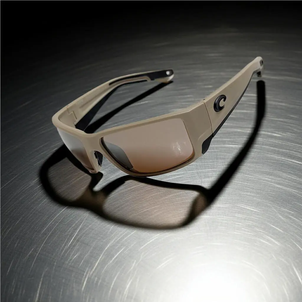Costa Del Mar Sunglasses Blackfin Pro Sand Copper Silver Mirror 580 Glass Lens