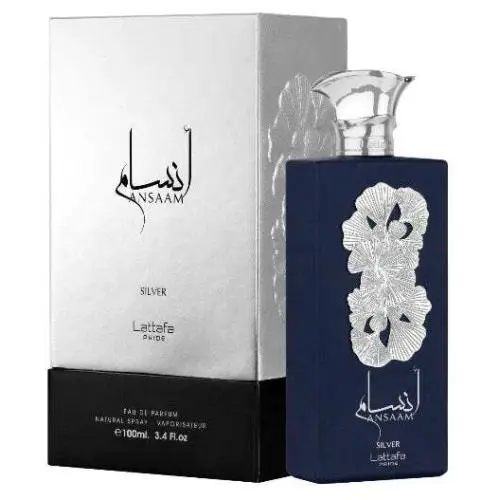Lattafa Pride Ansaam Silver by Lattafa Eau De Parfum Spray Unisex 3.4 oz For