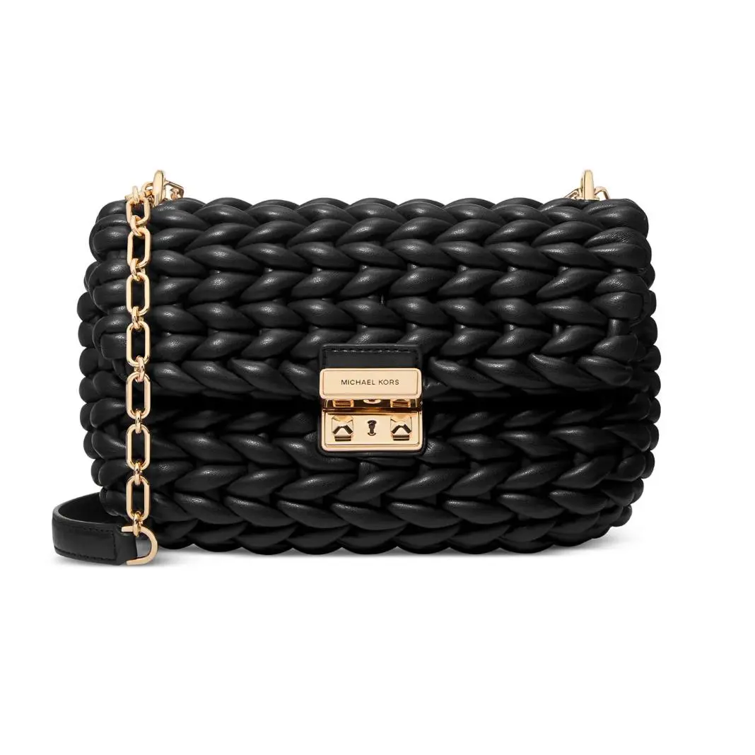 Michael Kors Tribeca Small Convertible Chain Shoulder Bag Black