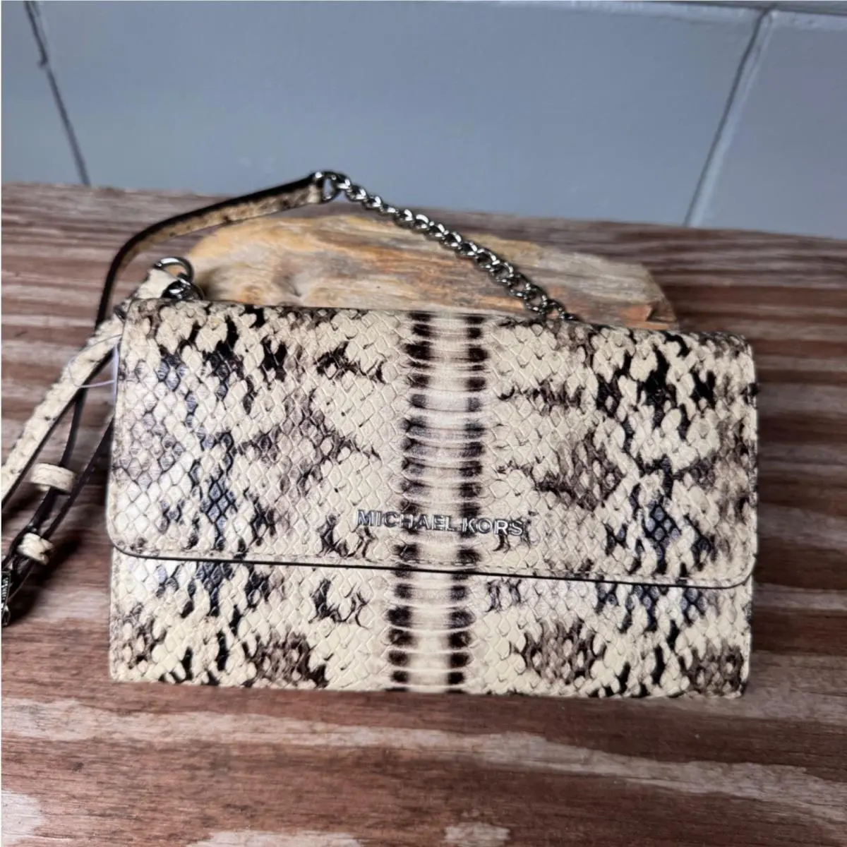 Michael Kors Embossed Leather Crossbody Bag LG Phone