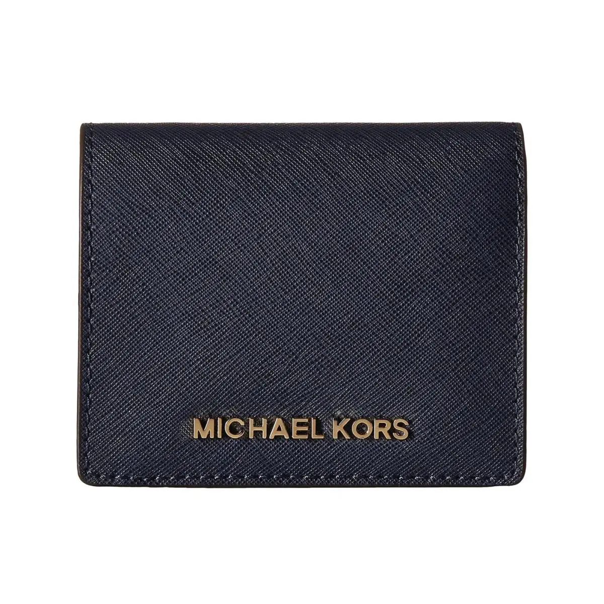 Michael Kors Wallets Saffiano Leather Jet Set Travel Flap Card Holder Navy
