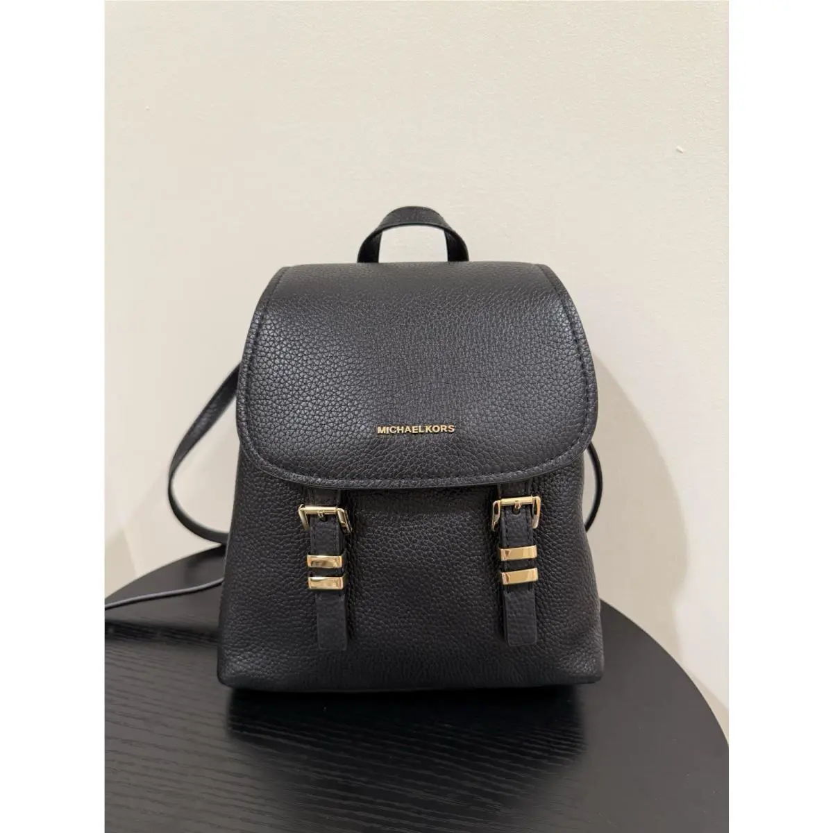 Michael Kors Quinn Extra Small Flap Backpack Color Black