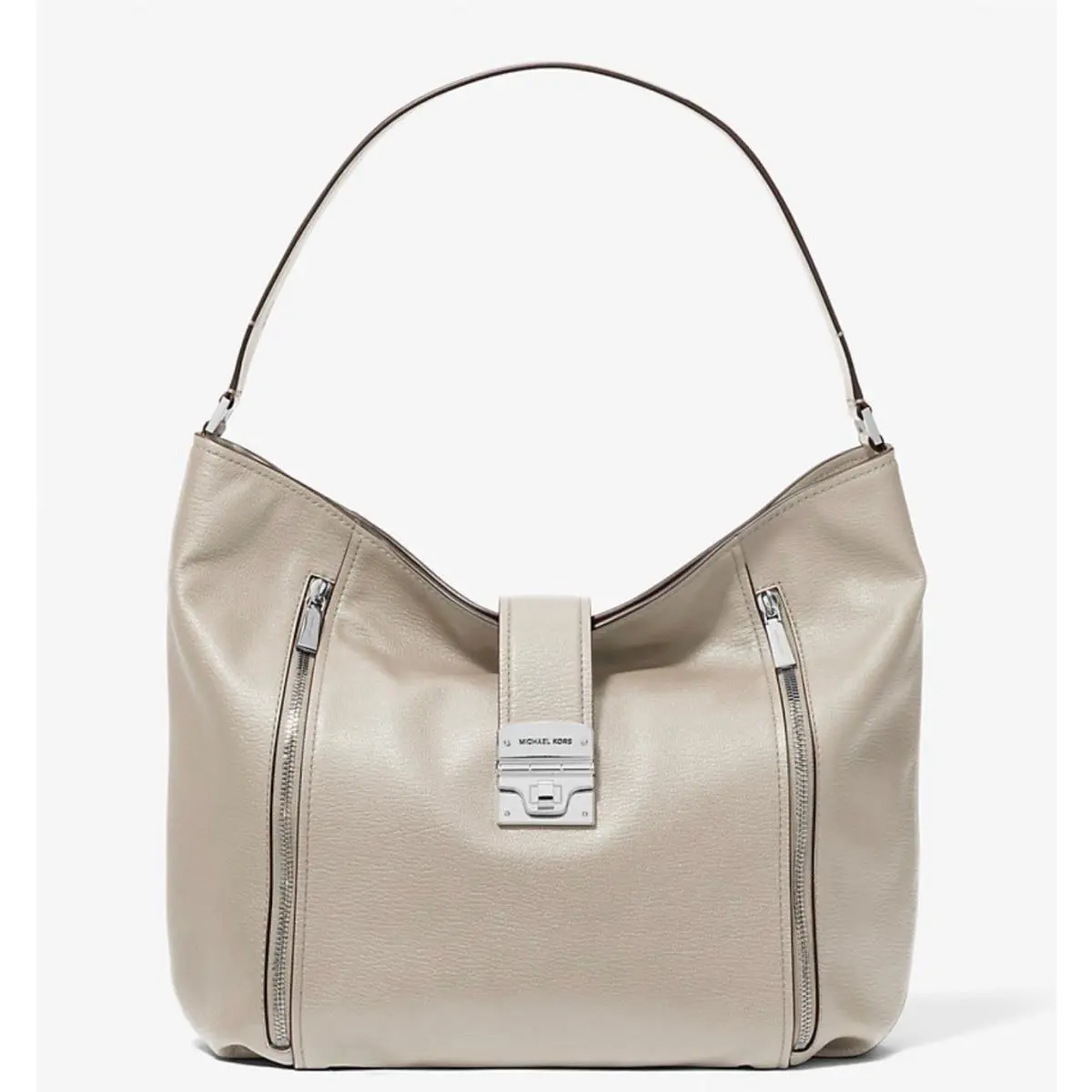 Michael Kors Addie Large Hobo Shoulder Bag Color Light Sand