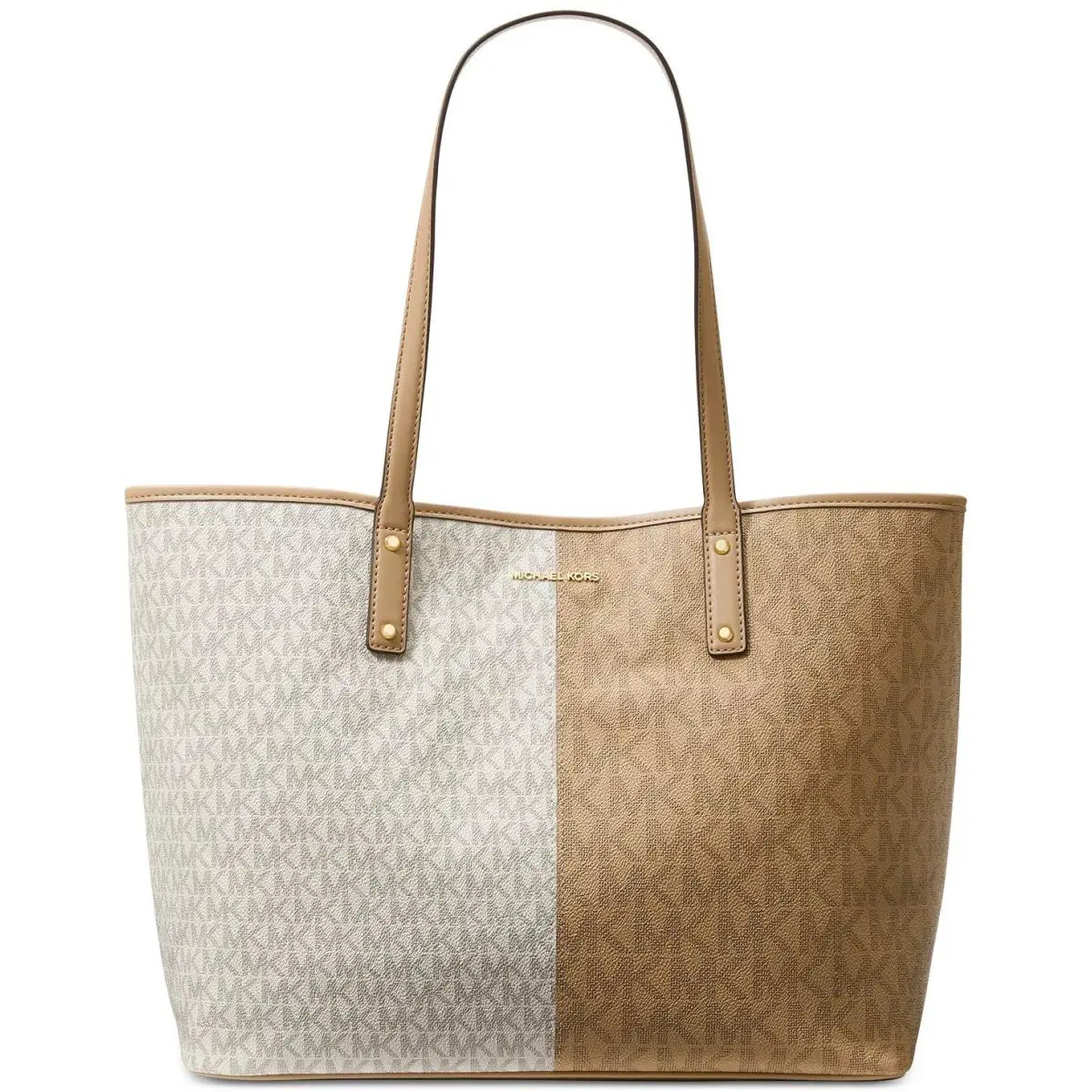 Michael Kors Carter Signature Large Open Tote Bag Vanilla Multi 30S2GZPT3B