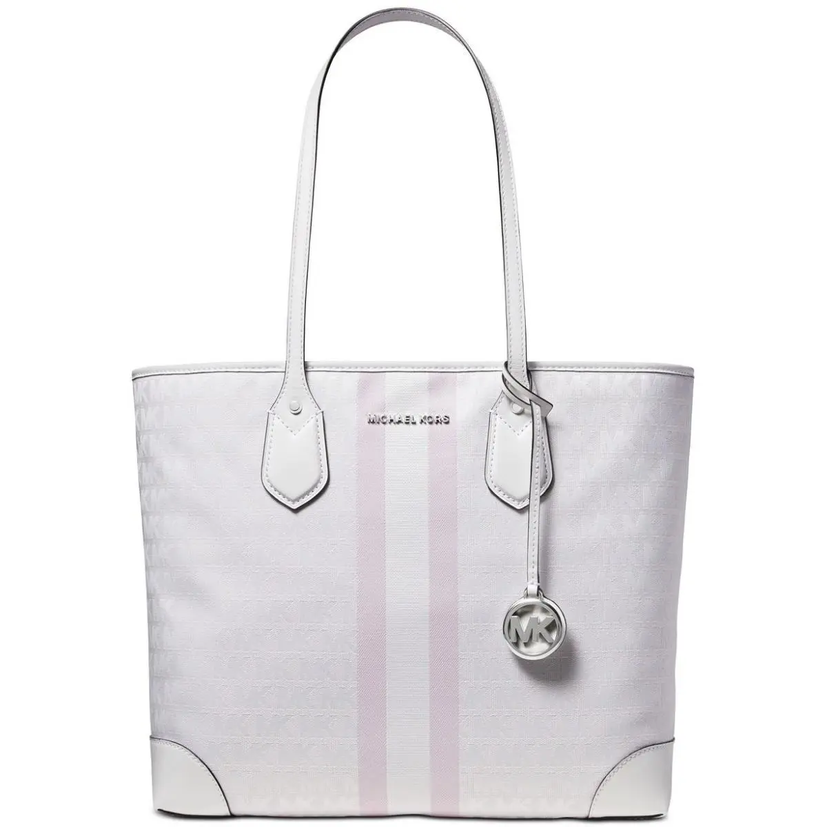 Michael Kors Eva Stripe Large Tote Bag Pale Lilac Multi 30T9SV0T3C