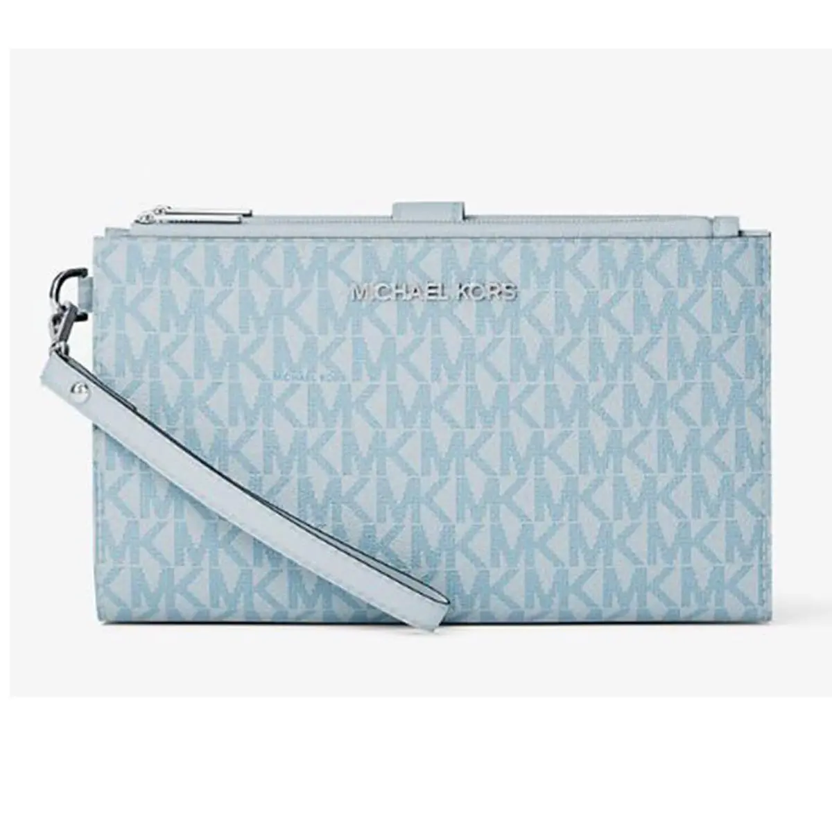 Michael Kors Outlet Jet Set Travel Large Signature Logo Wristlet 35S4STVW3B-Pale
