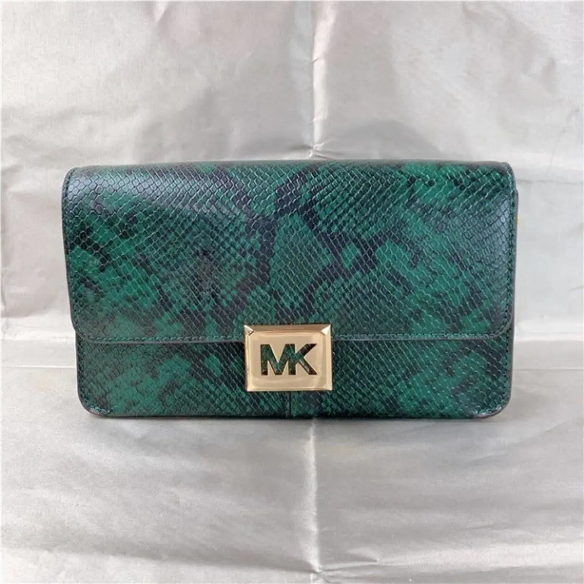 Michael Kors 35F1G6SL3G Sonia Medium Snake Embossed Leather Shoulder Bag
