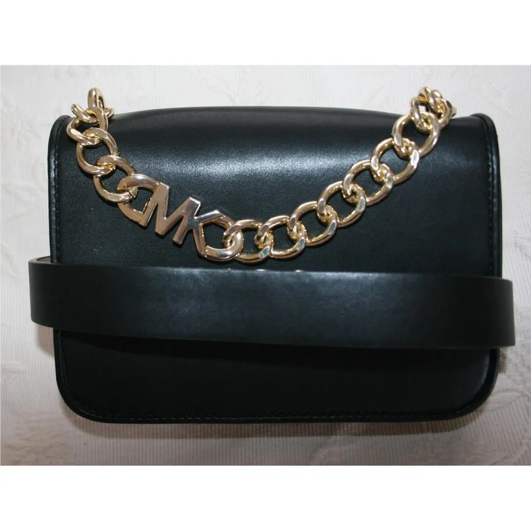 Michael Kors Leather Waist Belt Bag/fanny Pack Black Handle Small/medium