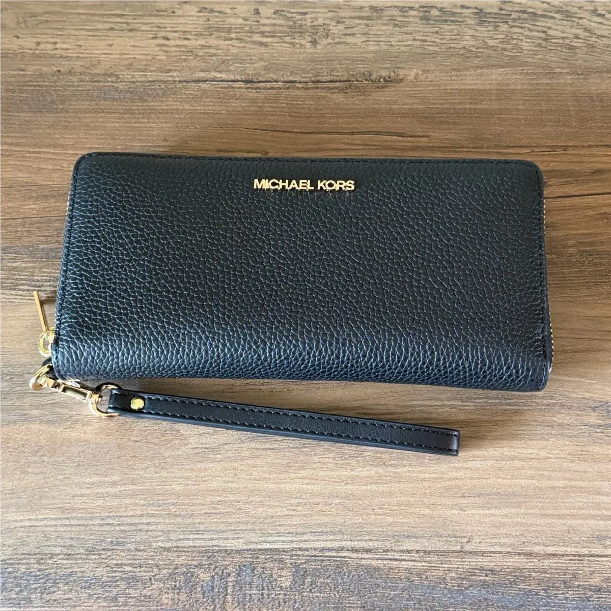 Michael Kors Large Continental Wallet Black Leather MK