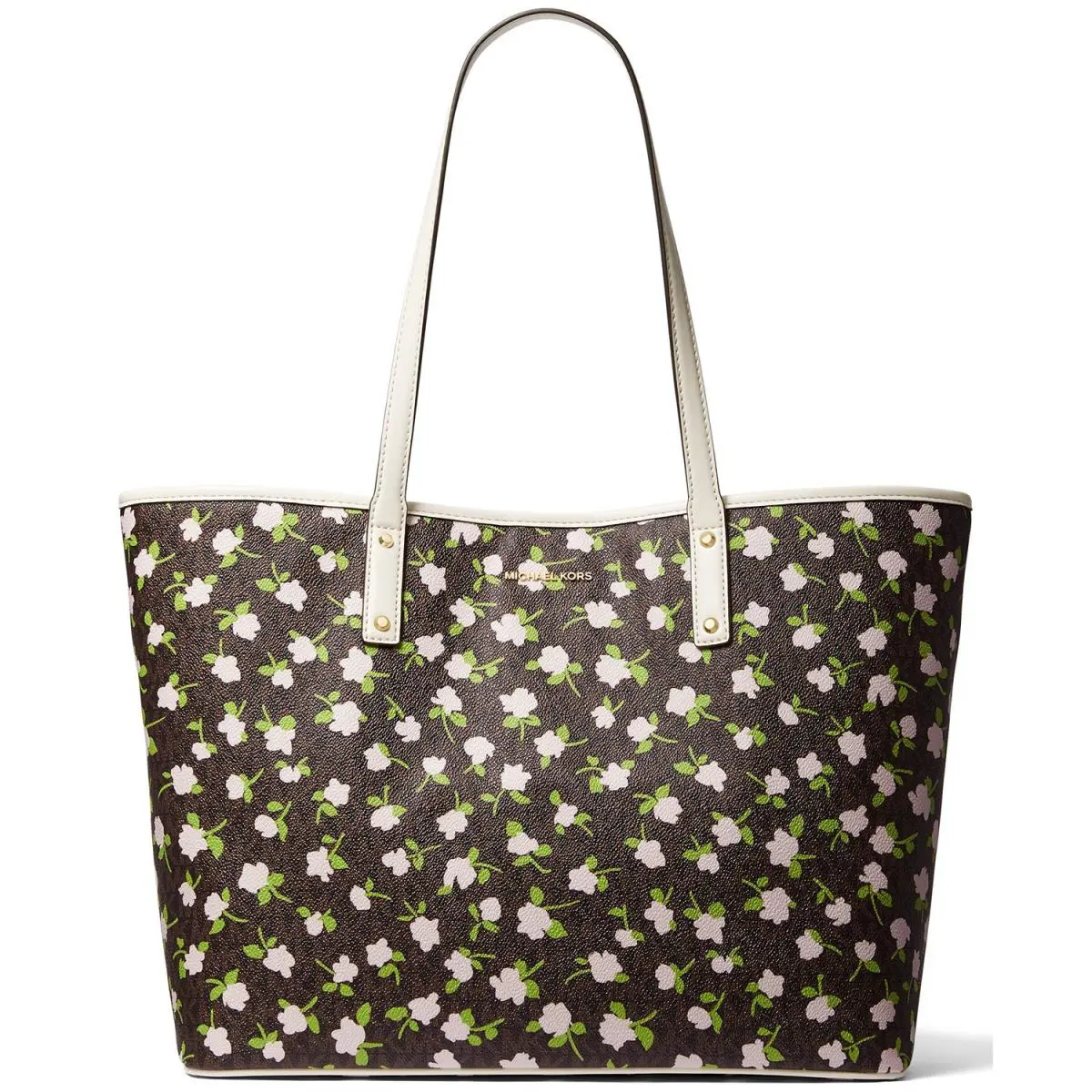 Michael Kors Carter Large Open Tote Bag Floral Brown Multi 30S1GZPT3B