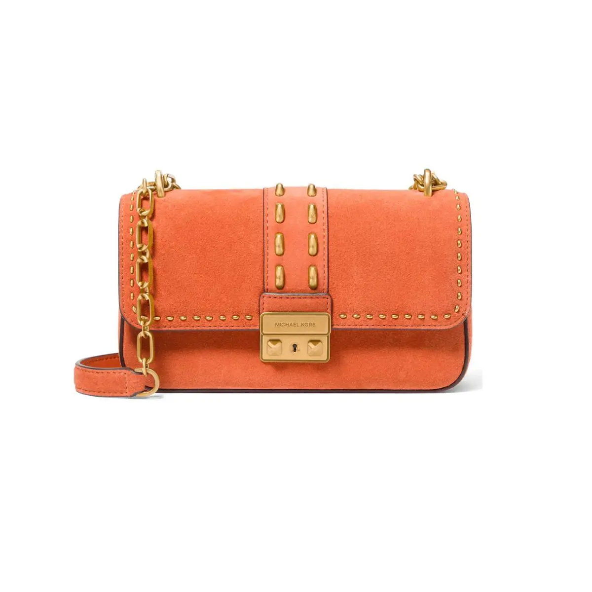 Michael Kors Tribeca Small Convertible Chain Shoulder Bag Mimosa