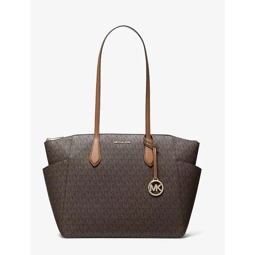 Michael Kors Marilyn Medium Signature Tote Bag Purse Brown MK