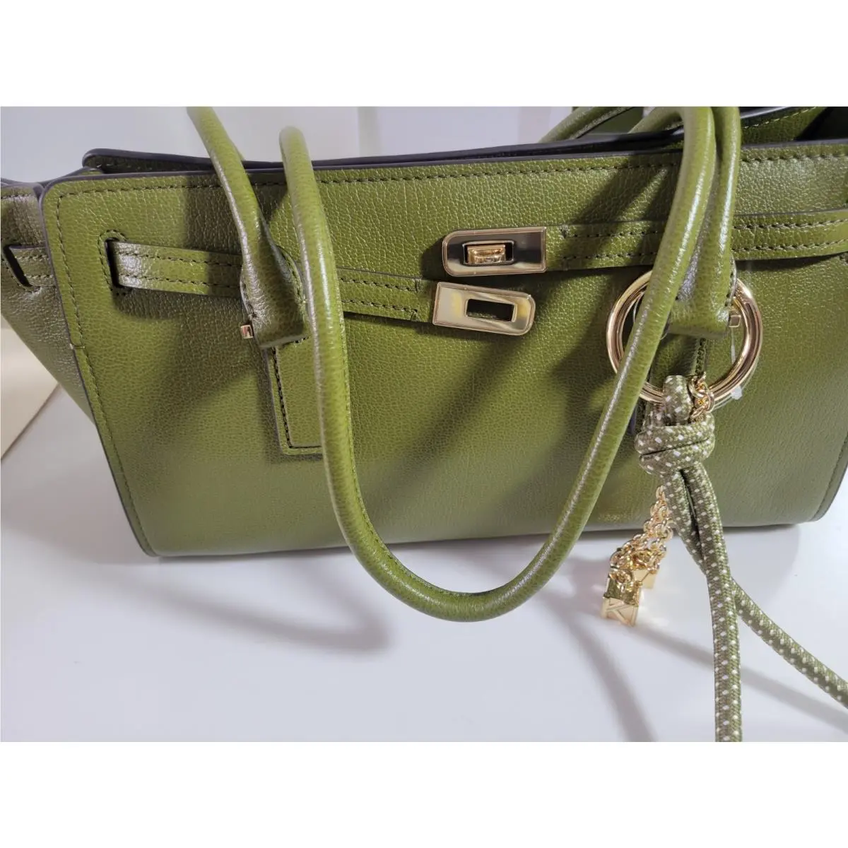 Michael Kors Hamilton Small Logo Satchel Pistatio Color