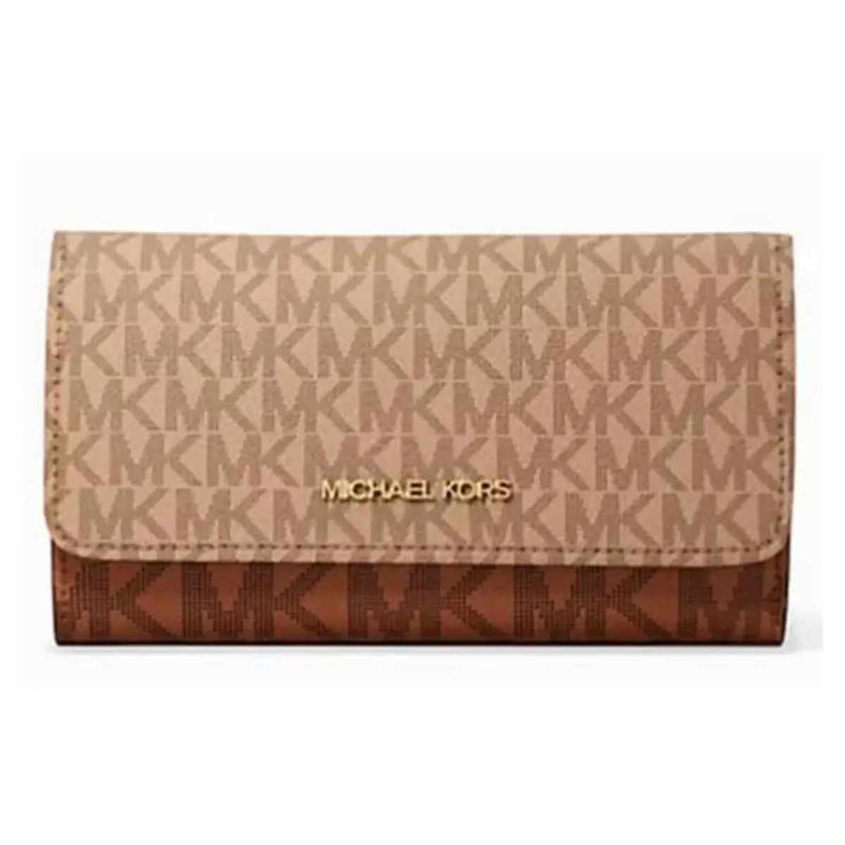 Michael Kors Outlet Large Jet Set Tri-fold Wallet with Signature Logo 35S5GTVF3B