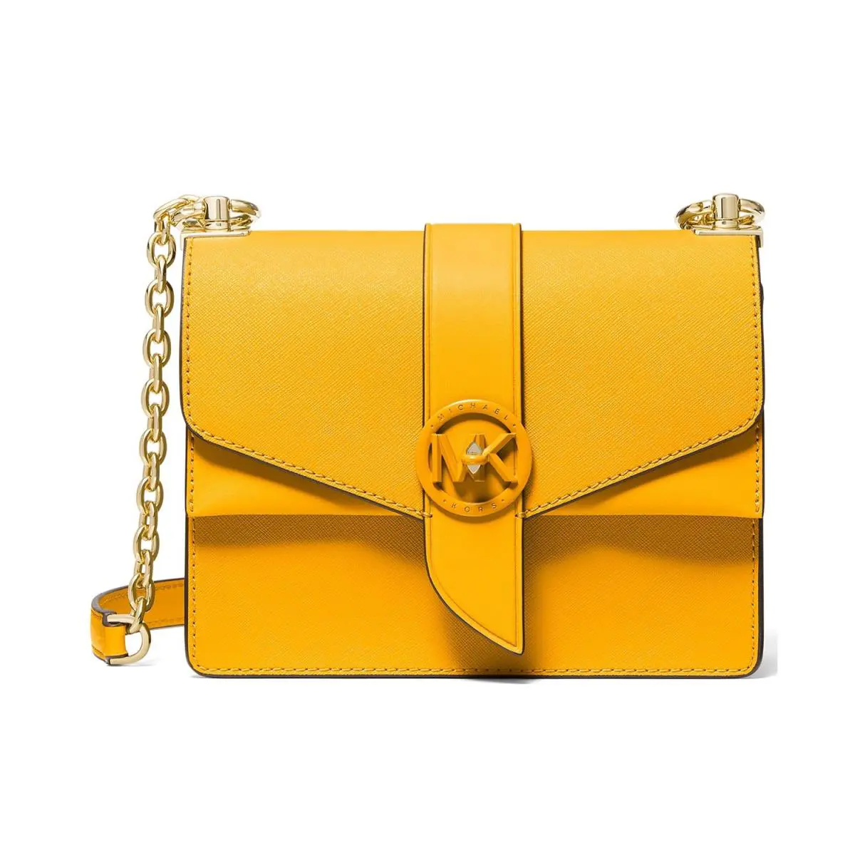 Michael Kors Greenwich Small Leather Crossbody Sun 32S1GGRC0U
