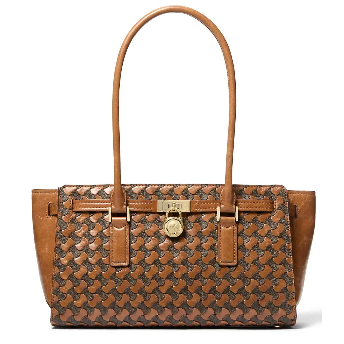 Michael Kors Hamilton Moderne East West Shoulder Tote Bag Brown/acorn