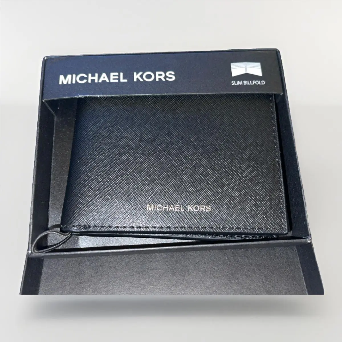 Michael Kors Men’s Andy Slim Billfold Leather Wallet Black Noir 86F5SANF5V