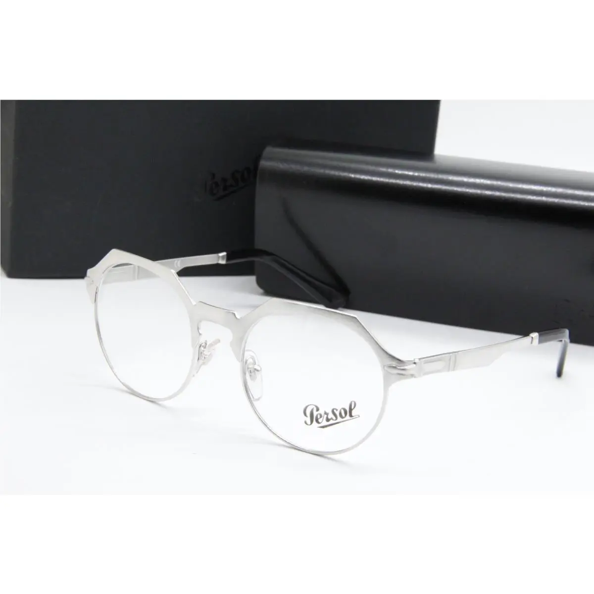 Persol P 2488-V 1114 Silver Black Eyeglasses W Case 51-19