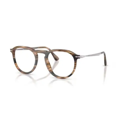 Persol 0PO3387V Pier 1236 - Striped Black Greish Brown 51mm Men`s Eyeglasses