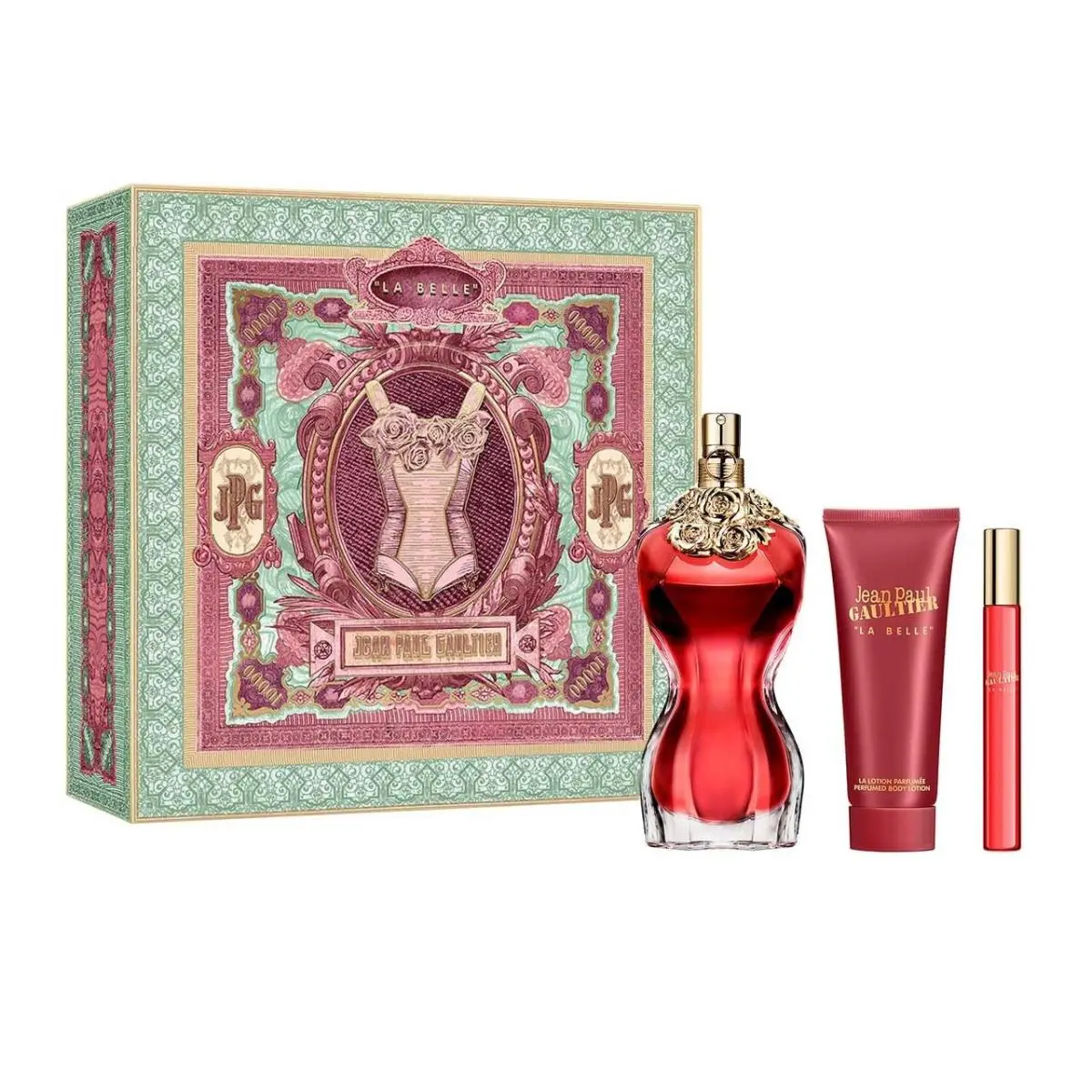 Jean Paul Gaultier La Belle 3-Piece Set For Women 3.4 Oz Eau De Parfum Spray +