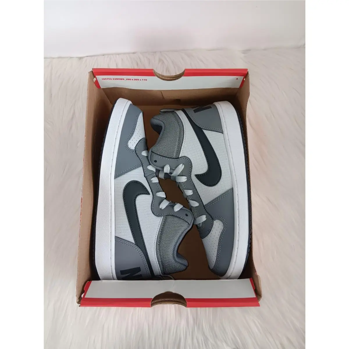 Nike shoes - Nike Court Borough Mid GS - Cool Grey/Anthracite/Pure Platinum 6