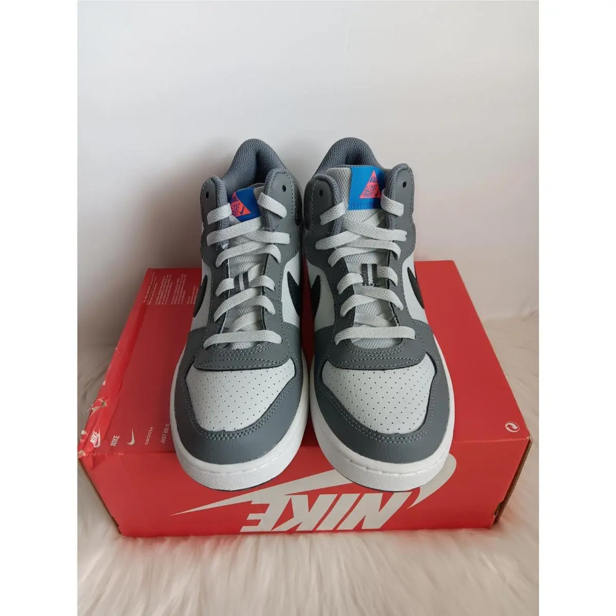 Nike shoes - Nike Court Borough Mid GS - Cool Grey/Anthracite/Pure Platinum 9