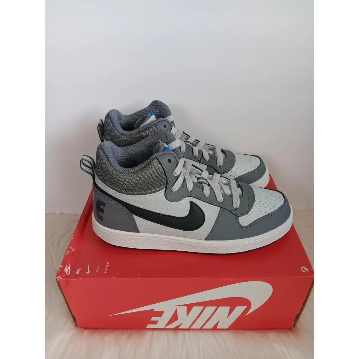 Nike shoes - Nike Court Borough Mid GS - Cool Grey/Anthracite/Pure Platinum 10