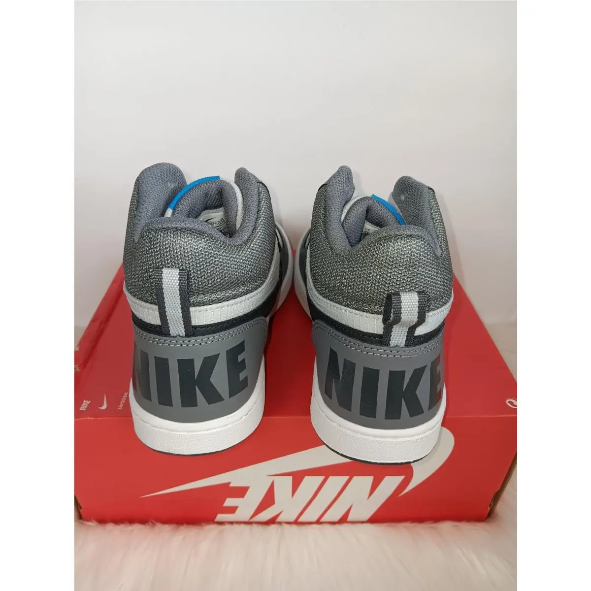 Nike shoes - Nike Court Borough Mid GS - Cool Grey/Anthracite/Pure Platinum 12