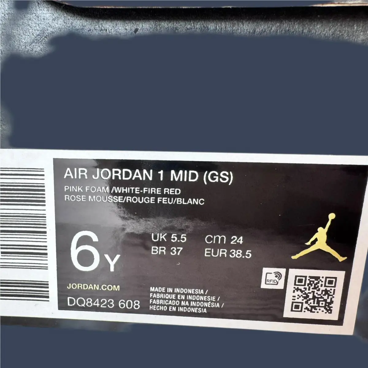 Nike shoes - Air Jordan 1 Mid GS Pink Foam/White/Fire Red – DQ8423-608 18