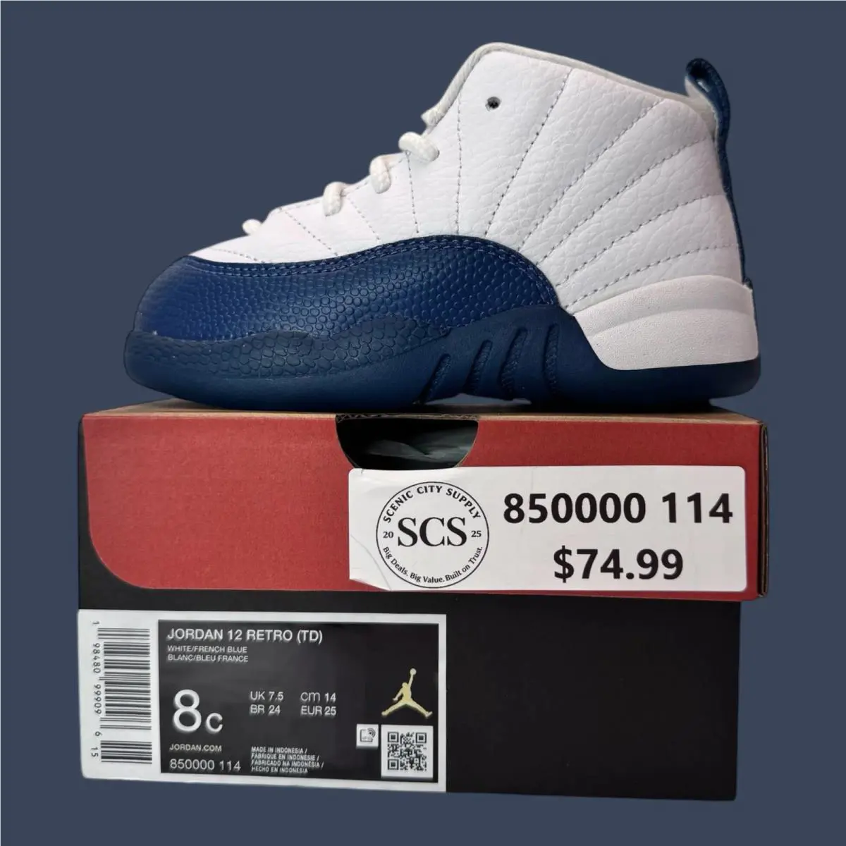 Nike shoes - Childrens Air Jordan 12 Retro GS White/French Blue – 850000-114 4