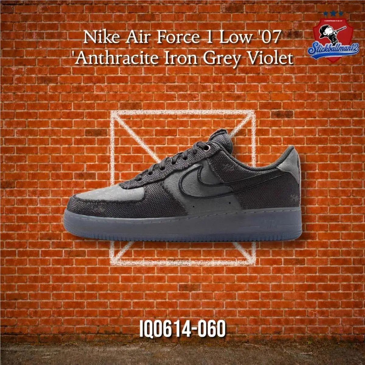Nike Air Force 1 Low `07 Anthracite Iron Grey Violet Ore IQ0614-060