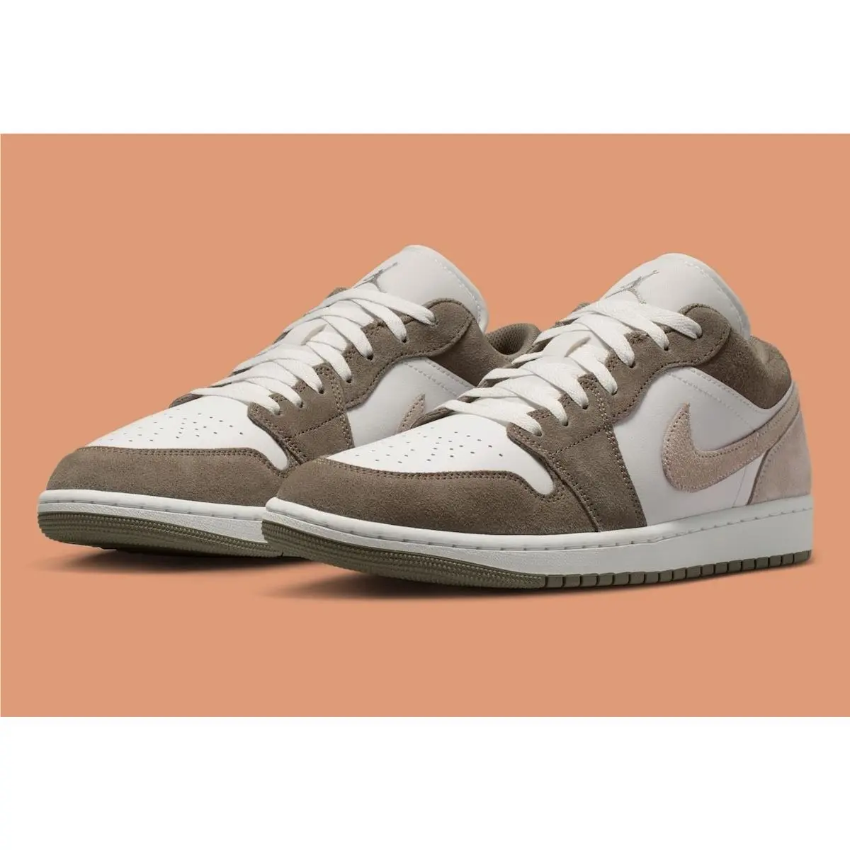 Nike Air Jordan 1 Low Olive Grey Enigma Stone Mens Sports Sneaker 553558-046