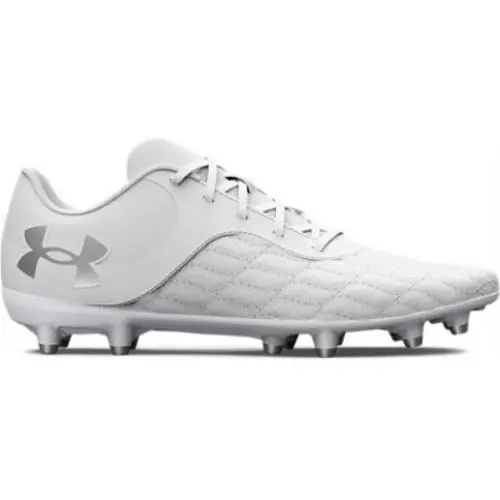 Under Armour Unisex UA Magnetico Select 3 FG Soccer Cleats White/white/metallic - White-White-Metallic Silver