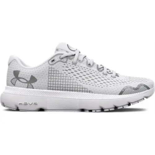 Under Armour Women`s Hovr Infinite 4 Running Shoe White/halo Gray/metallic Silve - WHITE-HALO GRAY-METALLIC SILVER