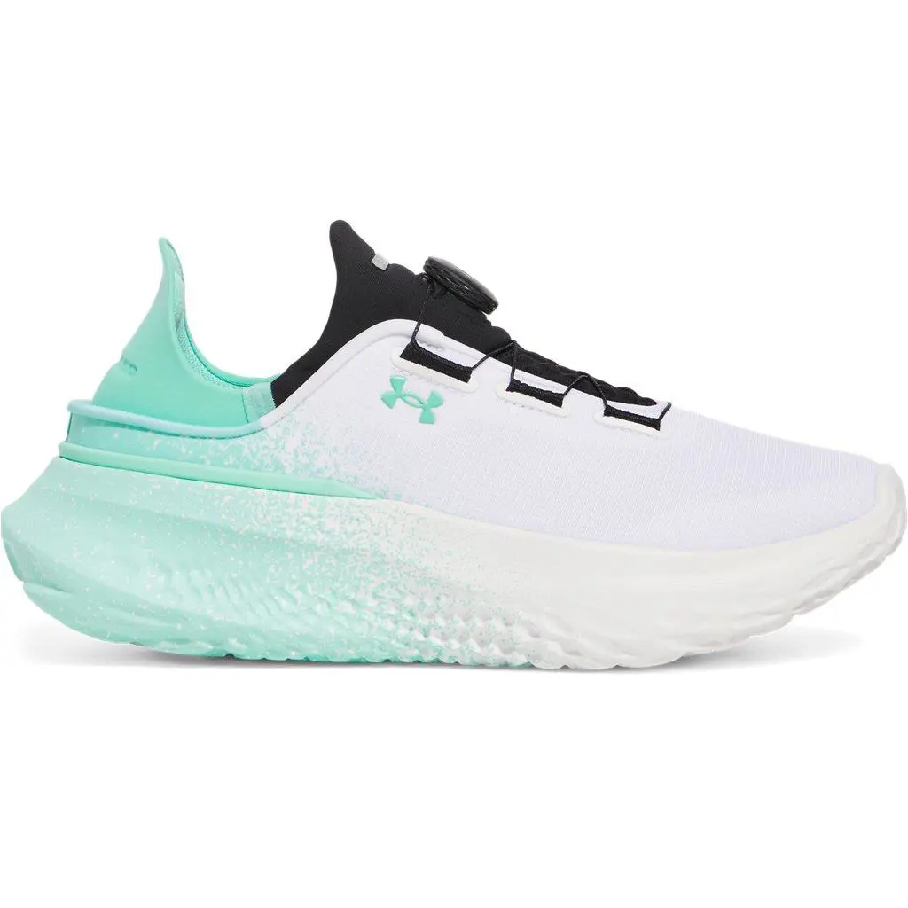 Under Armour Unisex Slipspeed Mega Fade Running Shoes - Breathable Upper - WhiteComet Green