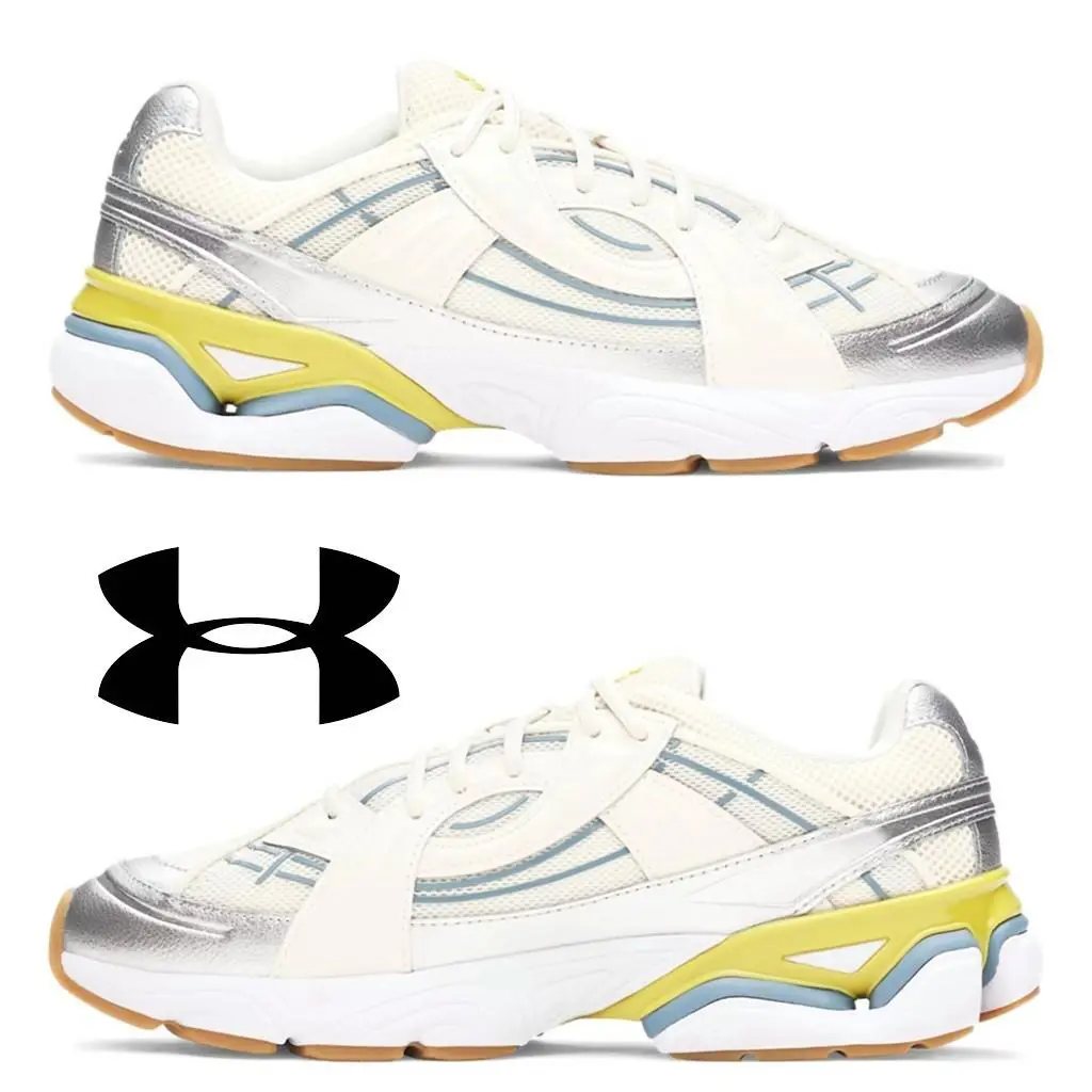 Under Armour Sola Men`s Shoes Running Walking Sport Training Casual Sneakers - White, Manufacturer: Stone / White / Yellow Shade
