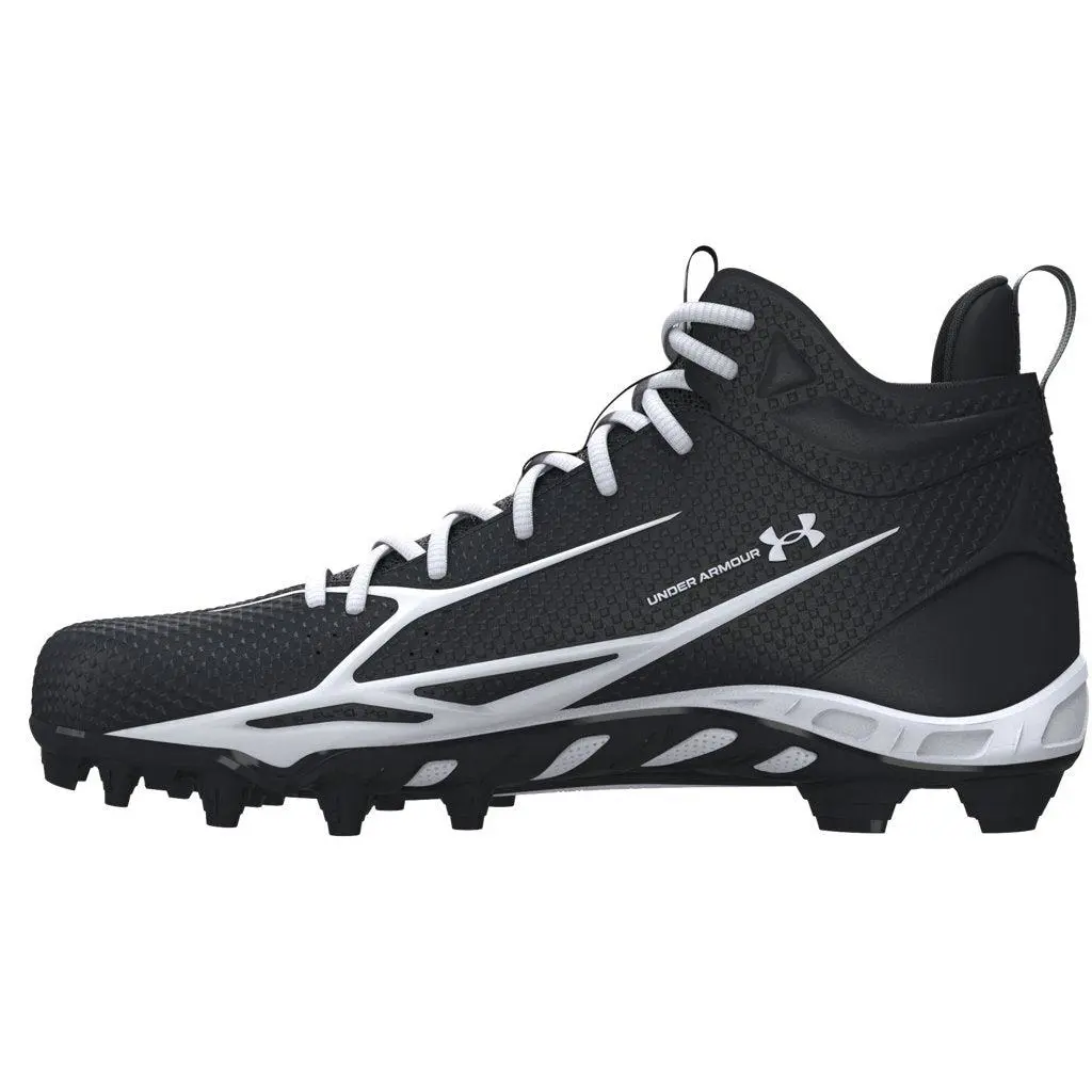 Under Armour Unisex Spotlight Mid Wide Footwear - Comfort Fit - Black - 6014470 - BlackWHT
