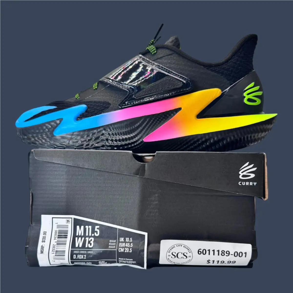 Under Armour shoes - Under Armour D. Fox 2 Gamer Black/Multi | 6011189-001 5