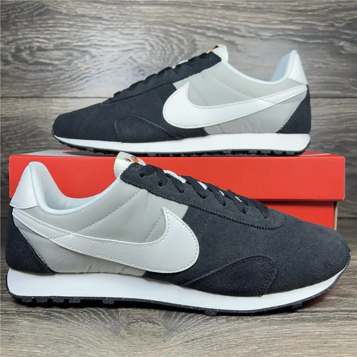 Nike Men`s Pre Montreal `17 Black Gray White Suede Shoes Sneakers Trainers