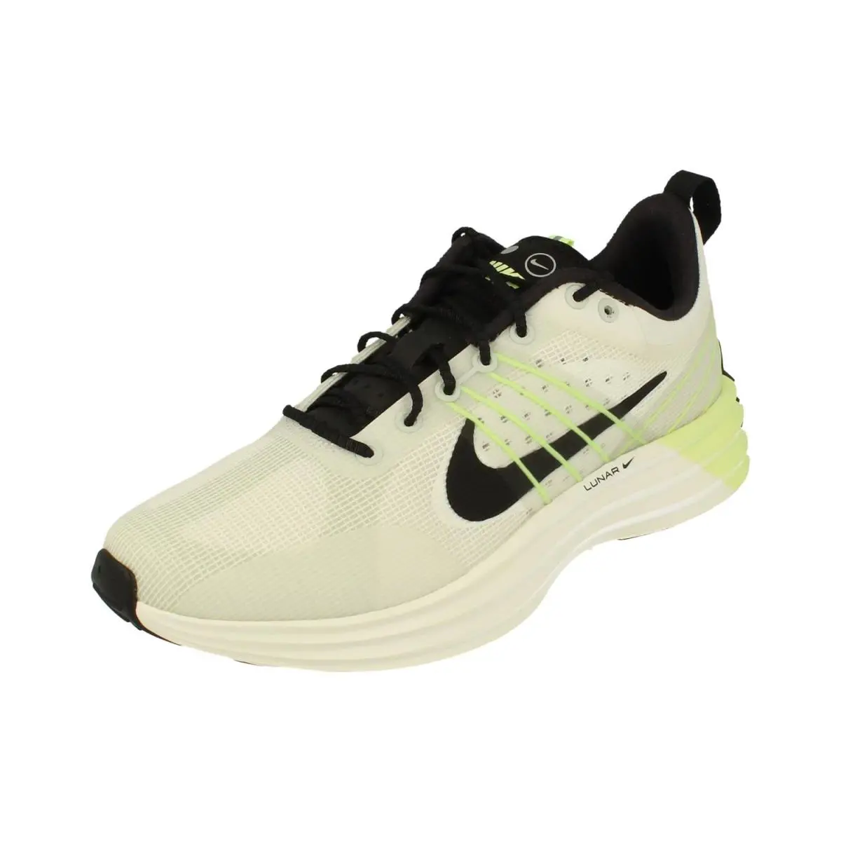 Nike Mens` Lunar Roam Shoes - Summit White/light Silver/barely Volt/black - Summit White/Light Silver/Barely Volt/Black